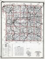 Monroe County Map, Wisconsin State Atlas 1959